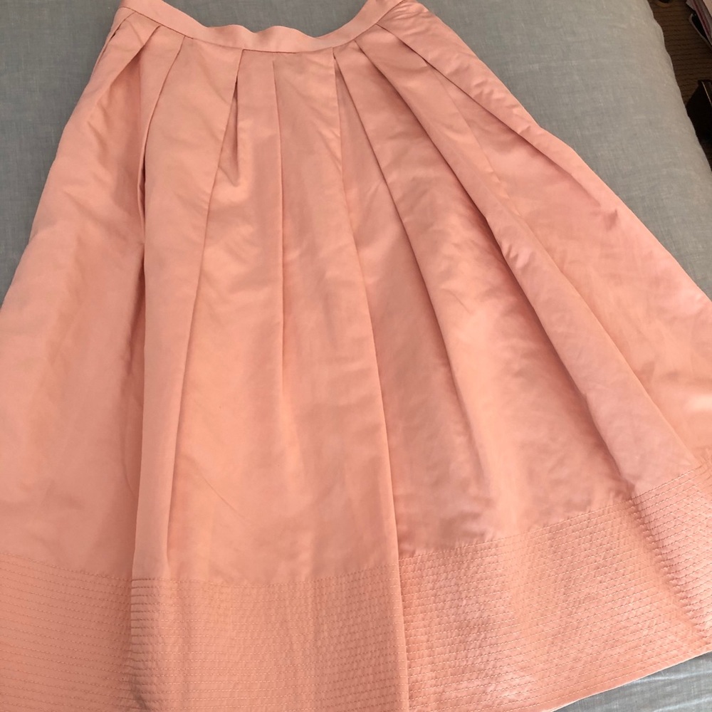 Banana Republic Pleated Midi Skirt in Peach